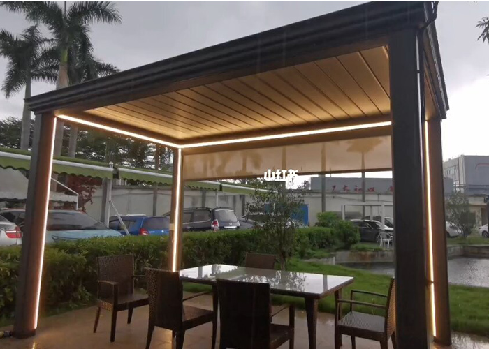 智能翻版百葉涼亭的亮點